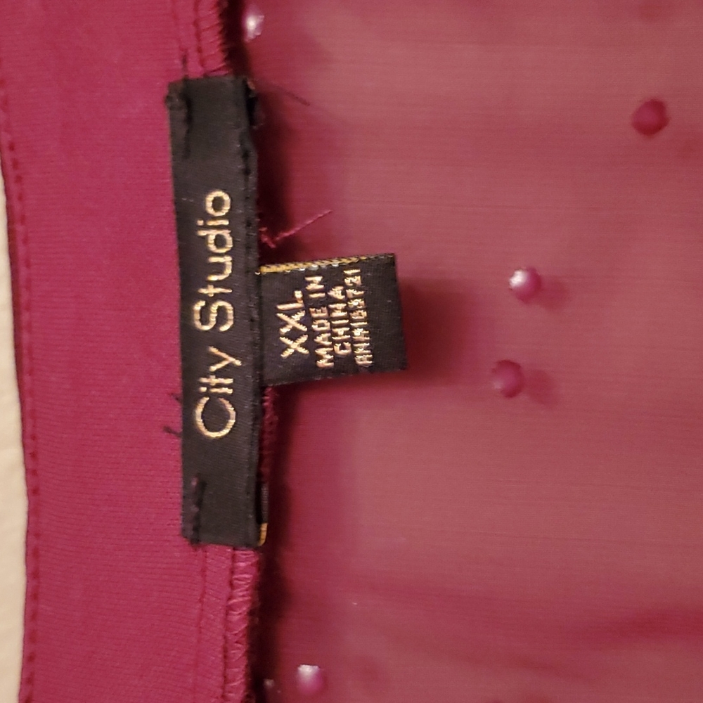 Burgundy tiered gold speckled dress - Picture 8 of 9